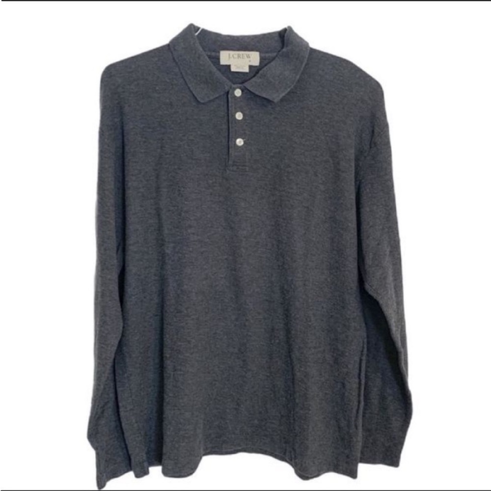 J. Crew Men’s Merino Wool Long-sleeve Polo Shirt M